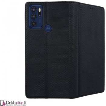 Telone atverčiamas dėklas - juodas (telefonams Motorola Moto G60S) Telone atverčiamas dėklas - juodas (telefonams Motorola Moto G60S)